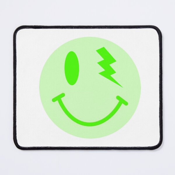 Item preview, green lightning smiley designed and sold by avescreationss.