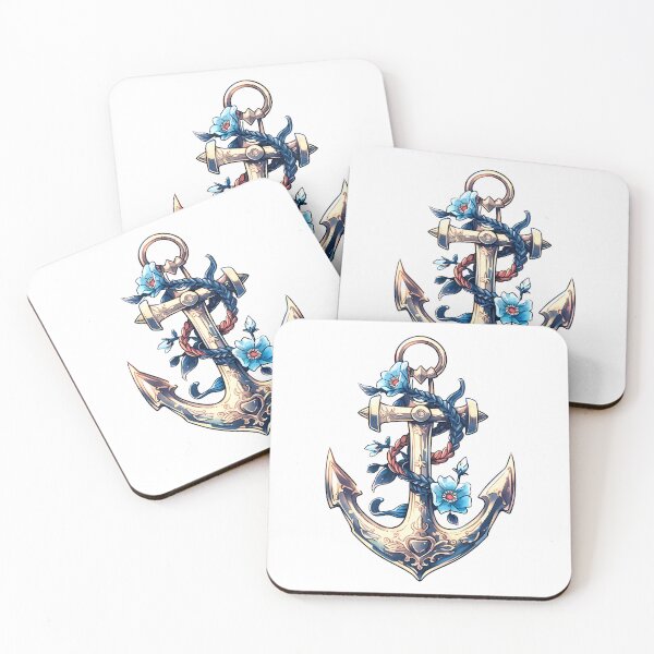 Item preview, Anchor steam with flowers  designed and sold by Hasan Habeeb.