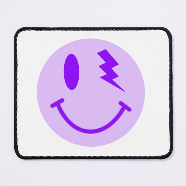 Item preview, purple lightning smiley designed and sold by avescreationss.