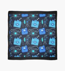 Black & Blue Shutter Bug Retro Cameras Scarf