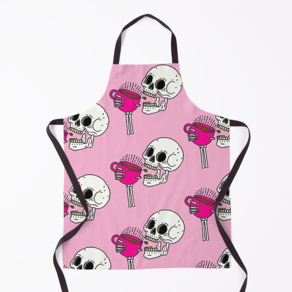 Item preview, halloween coffee drinking skull skeleton pink designed and sold by Gossip Rag.