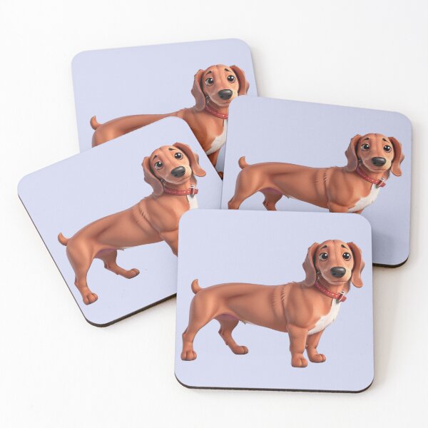 Item preview, Animated Sausage in 3D Style - Sausage Dog (Dachshund) designed and sold by ChickNickStudio.