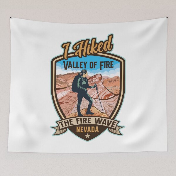 Item preview, I Hiked Valley of Fire the Fire Wave Nevada Hiker Retro Style Design for Women designed and sold by SunNoonPark.