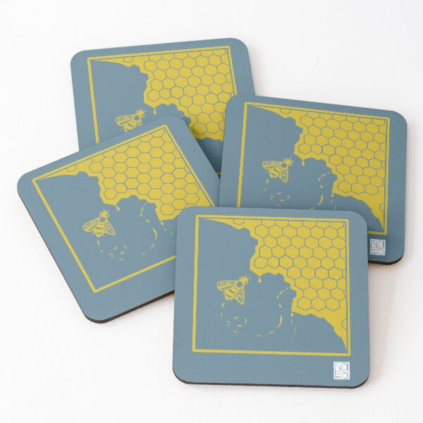 Item preview, Honey and Bee Colored Print designed and sold by Noem-Prints.