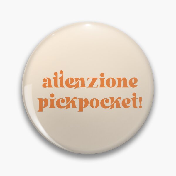 Item preview, Attenzione pickpocket retro type tangerine designed and sold by HeyyMondayy xx.