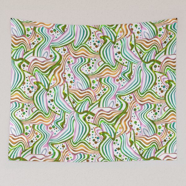 Item preview, Fresh and cute geometric curve patterns designed and sold by YPSimon.