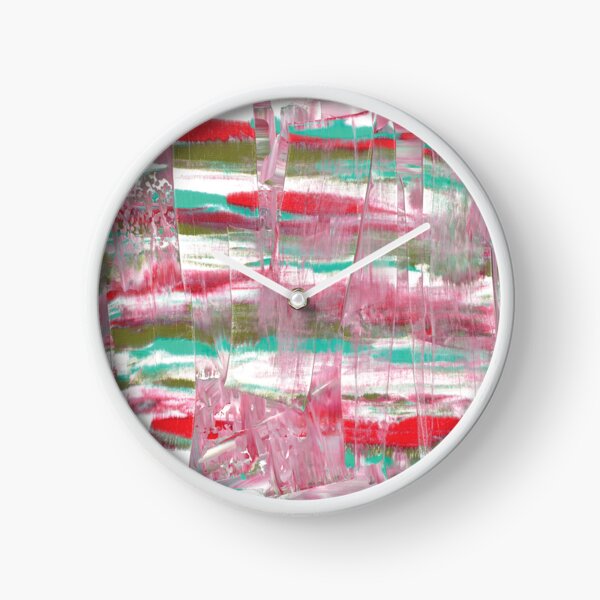 Green and Red Pastel Clock