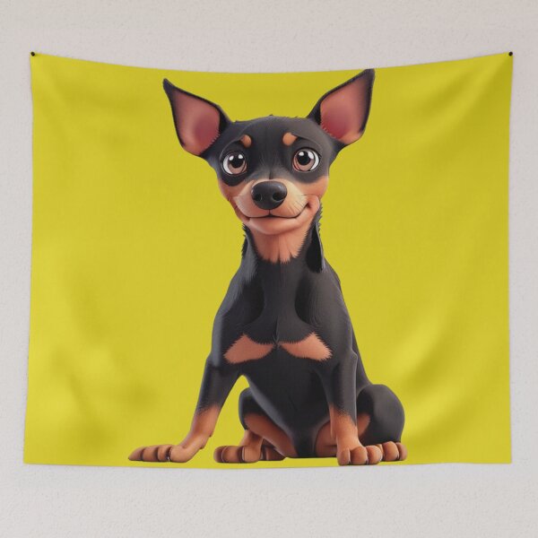 Item preview, Animated Doberman Pinscher in 3D style designed and sold by ChickNickStudio.