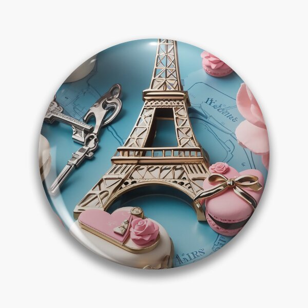 Item preview, Romantic Paris-Inspired Design: Eiffel Tower, Love Locks, Macarons, and More designed and sold by CharmingChic.