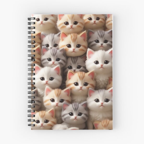 Aperçu de l'œuvre Adorable et charmant : des visages de chaton mignons et potelés avec de grands yeux ronds et de doux sourires créée et vendue par CharmingChic.