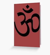 Indian Hindu Aum Om Symbol Greeting Card