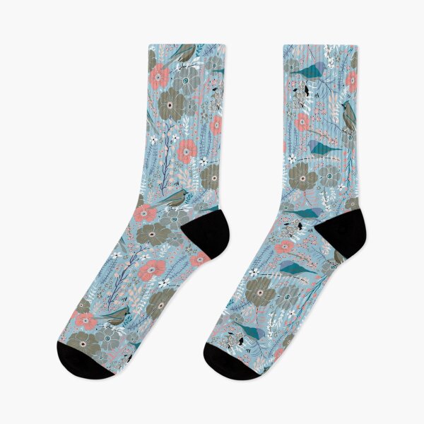 Item preview, Spring Days Bird Pattern Blue & Green designed and sold by StudioPosies.
