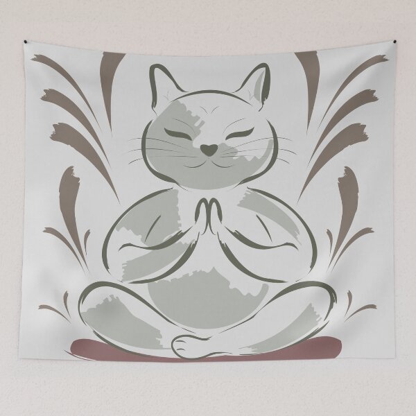 Item preview, Meditating Cat designed and sold by iamKaye.