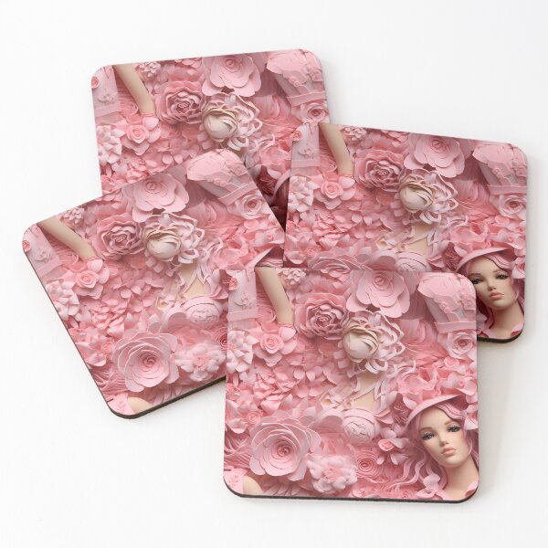 Item preview, In a flock of 3D Pink Flowers, don’t be a plastic. Be a human designed and sold by ignasirus.