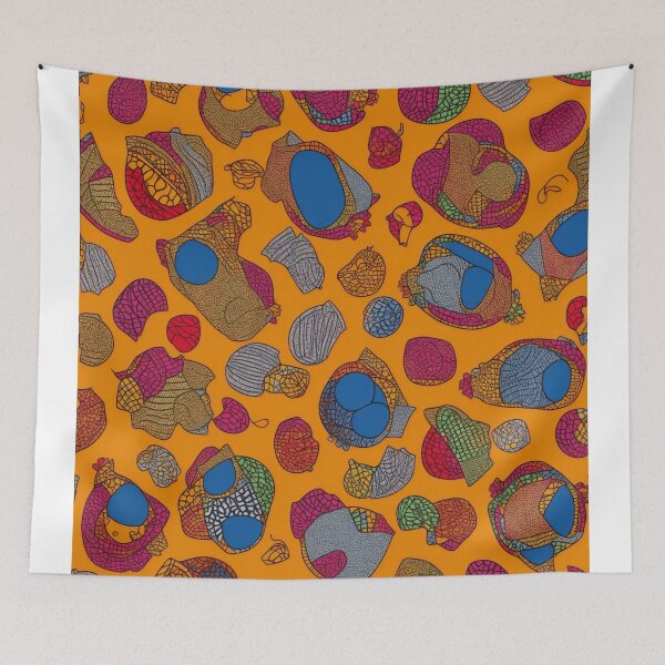 Item preview, circular colorful african print pattern designed and sold by womenandflowers.