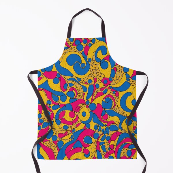 Item preview, dot pattern, yellow, blue, pink colors, African print designed and sold by womenandflowers.