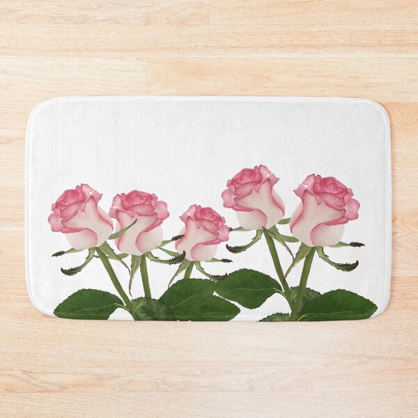 Item preview, Bloomin' pink rose designed and sold by Whimsy Pose Illustrations.