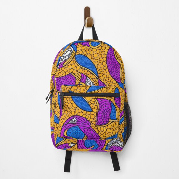 Item preview, Colorful african print pattern, purple, yellow and blue designed and sold by womenandflowers.