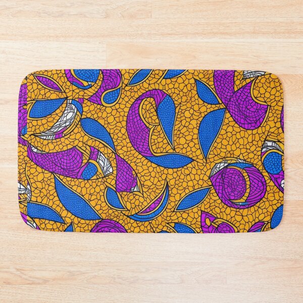 Item preview, Colorful african print pattern, purple, yellow and blue designed and sold by womenandflowers.