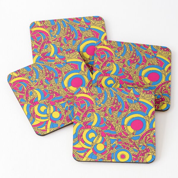 Item preview, Colorful african print pattern,pink, yellow and blue designed and sold by womenandflowers.