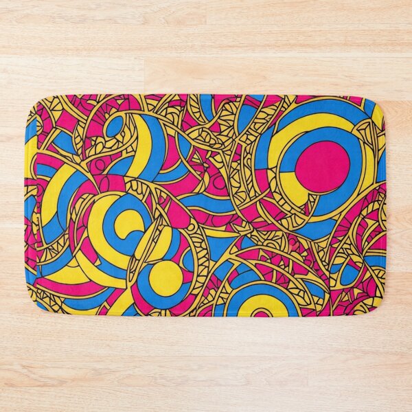 Item preview, Colorful african print pattern,pink, yellow and blue designed and sold by womenandflowers.