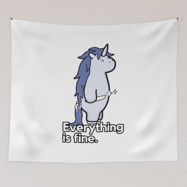 Item preview, Everything Is Fine - Sarcastic Stabby The Unicorn designed and sold by ViewerEqualsPhoton.