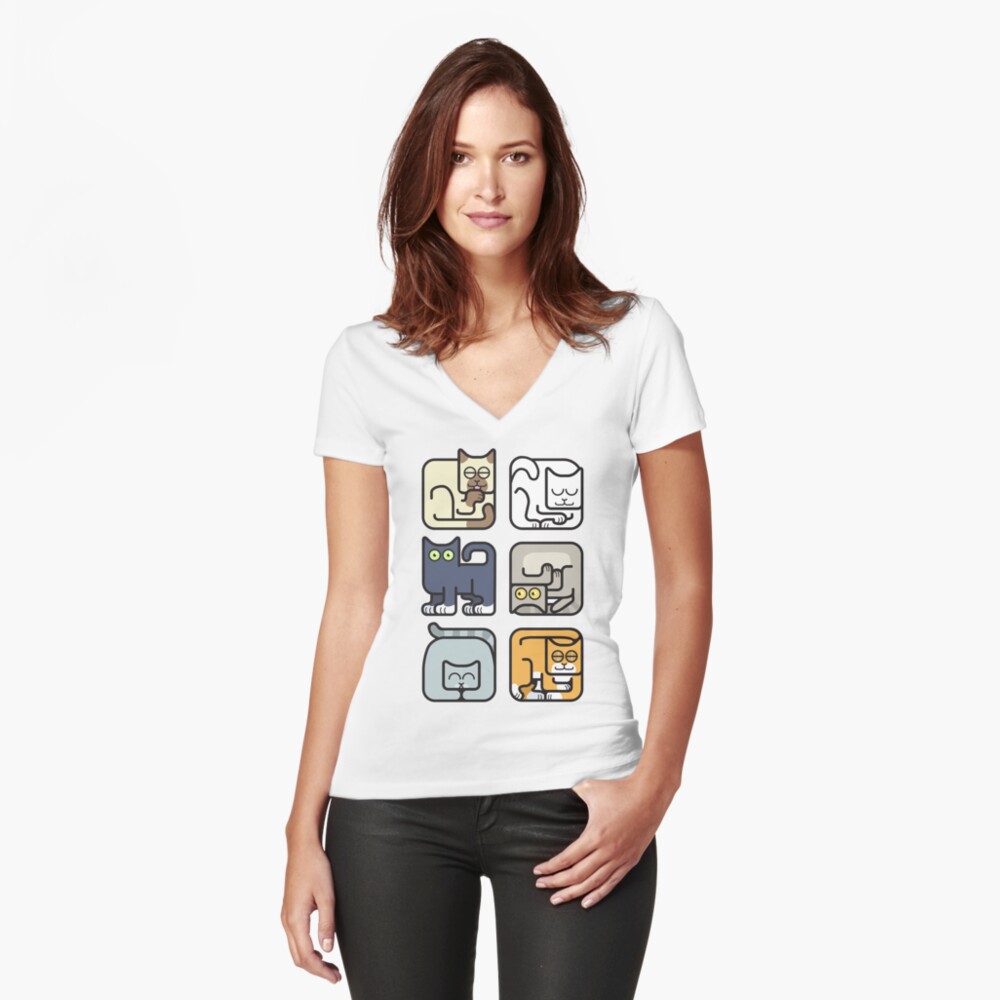 Item preview, Fitted V-Neck T-Shirt designed and sold by MrChuckles.