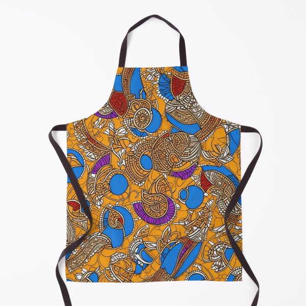 Item preview, african print pattern, neutral colors designed and sold by womenandflowers.