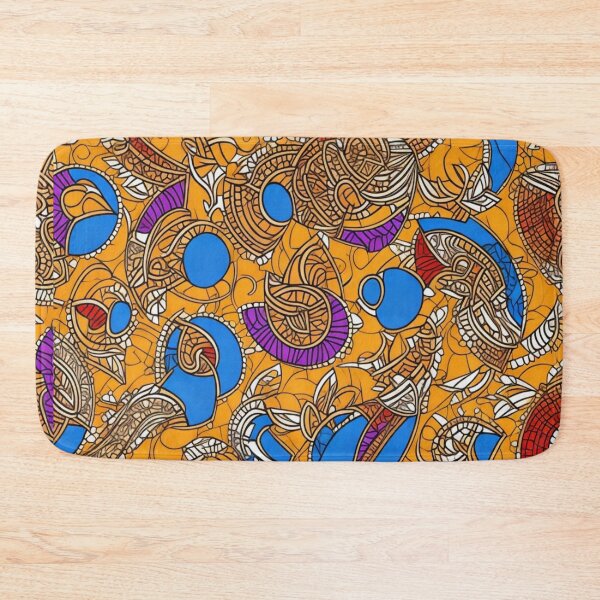 Item preview, african print pattern, neutral colors designed and sold by womenandflowers.