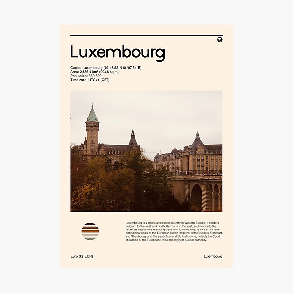 Aperçu de l'œuvre Visit Luxembourg (Affiche de voyage) créée et vendue par RabbitK.