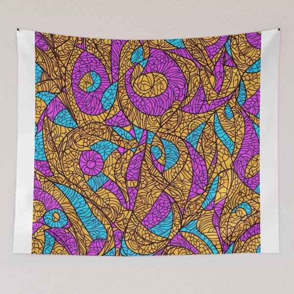 Item preview, african print pattern, neutral colors designed and sold by womenandflowers.