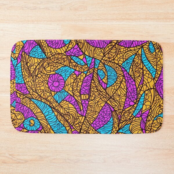 Item preview, african print pattern, neutral colors designed and sold by womenandflowers.