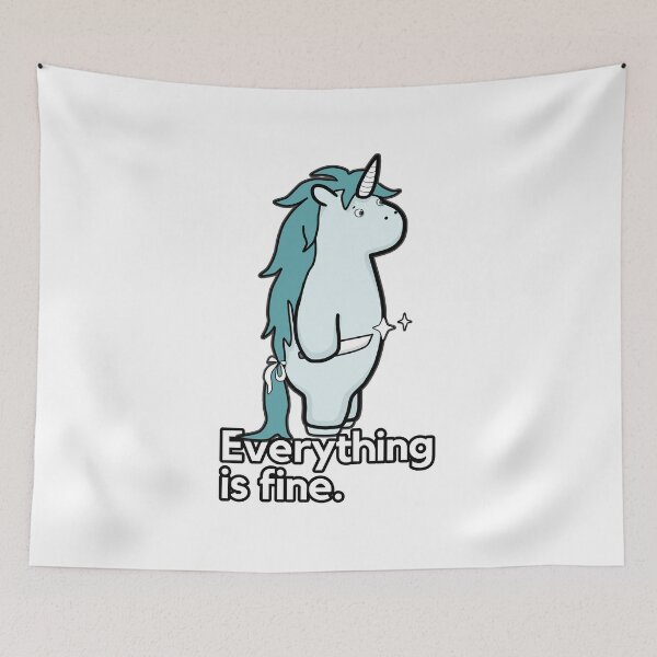 Item preview, Everything Is Fine - Sarcastic Stabby The Unicorn designed and sold by ViewerEqualsPhoton.
