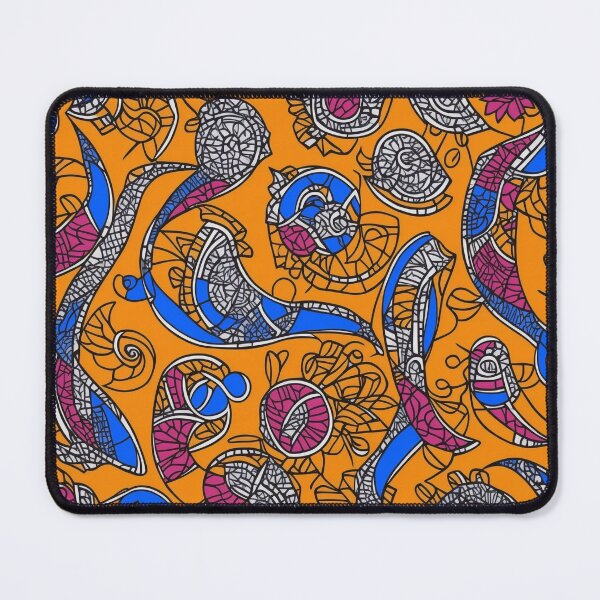 Item preview, african print pattern, neutral colors designed and sold by womenandflowers.