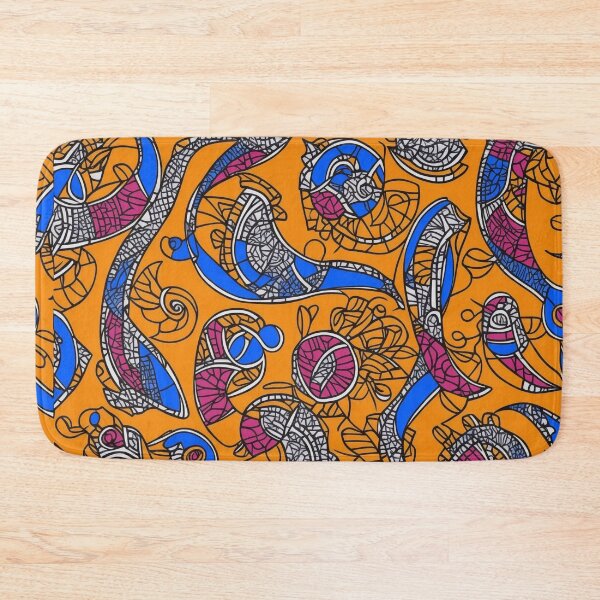 Item preview, african print pattern, neutral colors designed and sold by womenandflowers.