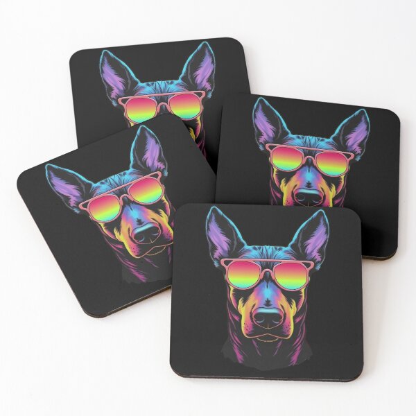 Item preview, DOBERMAN DOG WEARING COOL NEON SUNGLASSES  Midjourney AI Artwork designed and sold by davidjulie.