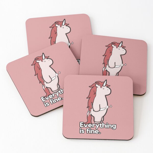 Item preview, Everything Is Fine - Sarcastic Stabby The Unicorn designed and sold by ViewerEqualsPhoton.