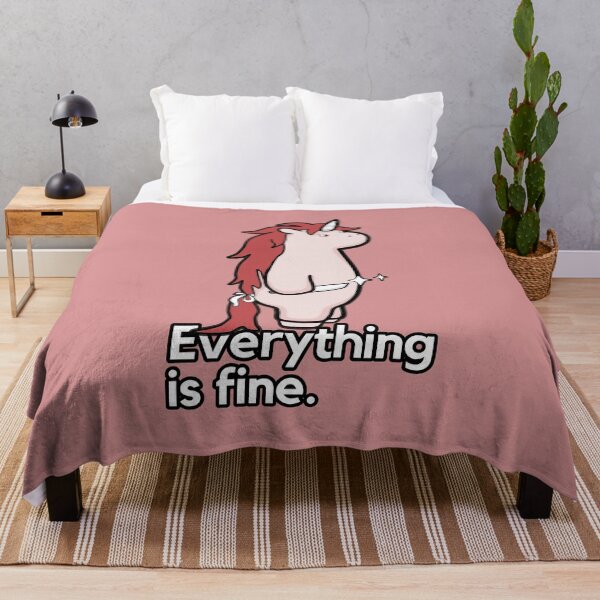 Item preview, Everything Is Fine - Sarcastic Stabby The Unicorn designed and sold by ViewerEqualsPhoton.