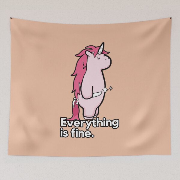 Item preview, Everything Is Fine - Sarcastic Stabby The Unicorn designed and sold by ViewerEqualsPhoton.