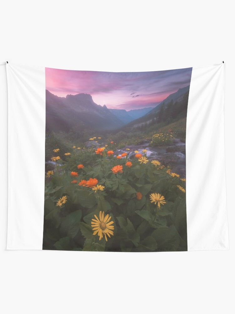 Alternate view of Landscape with flowers. Tapestry