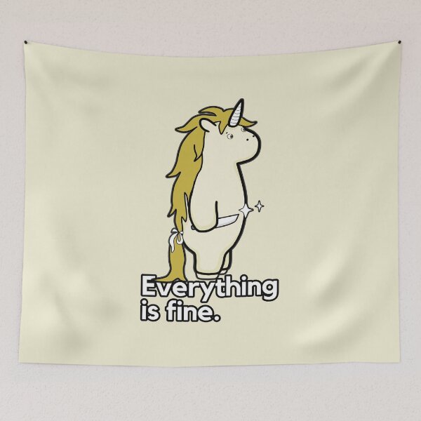 Item preview, Everything Is Fine - Sarcastic Stabby The Unicorn designed and sold by ViewerEqualsPhoton.