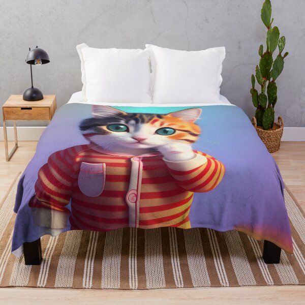 Item preview, Beautiful Cat in Pajamas - Modern Digital Art designed and sold by Ai-michiart.