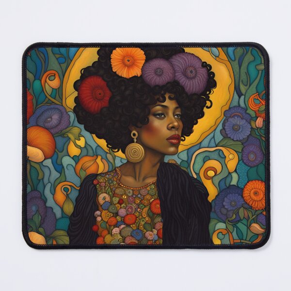 Item preview, Gorgeous Black Woman with flowers designed and sold by Glimmersmith.