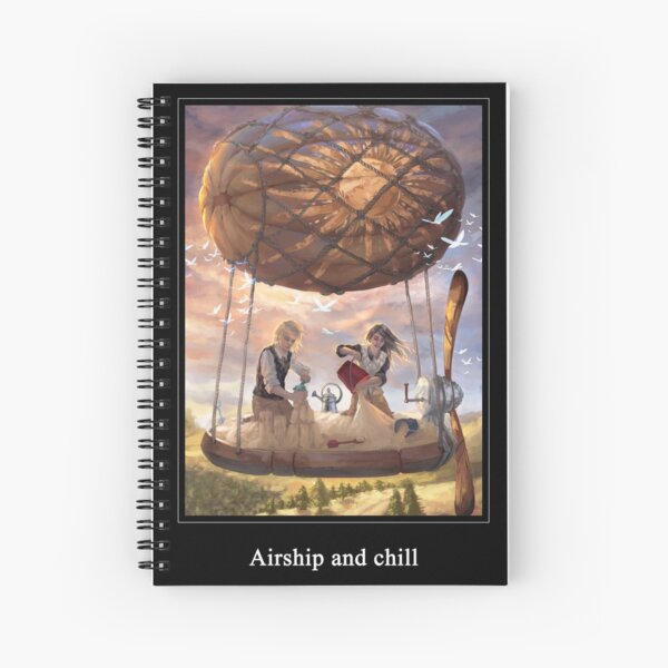 Airship and chill Spiral Notebook