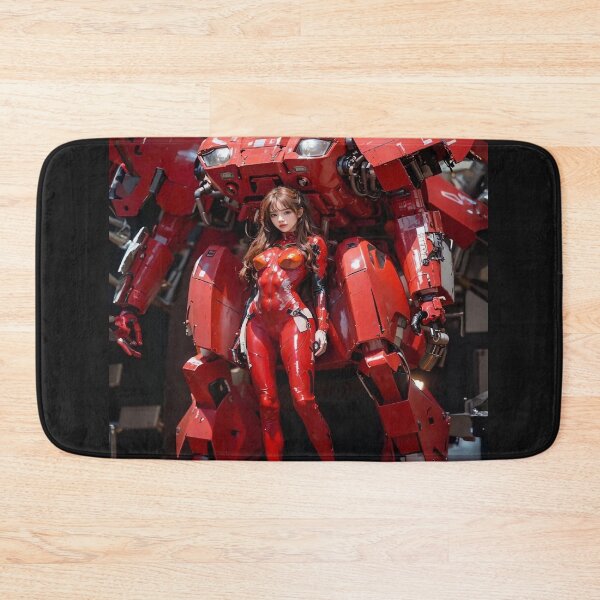 Item preview, Beautiful Girl in red armor and Robot designed and sold by RoughSwallow.