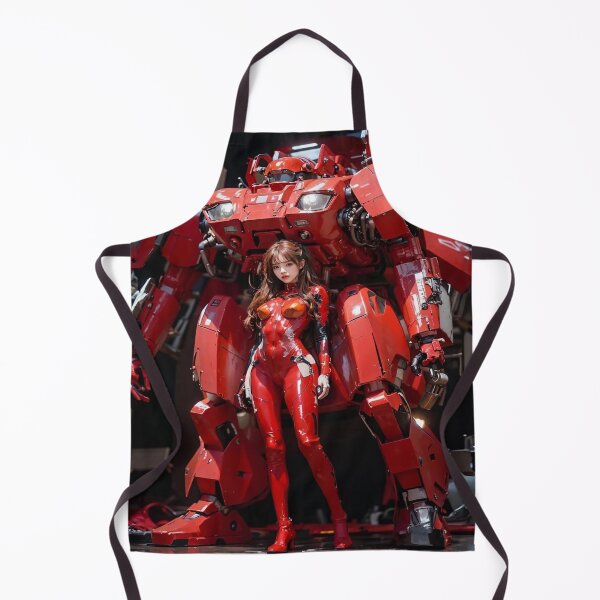 Item preview, Beautiful Girl in red armor and Robot designed and sold by RoughSwallow.