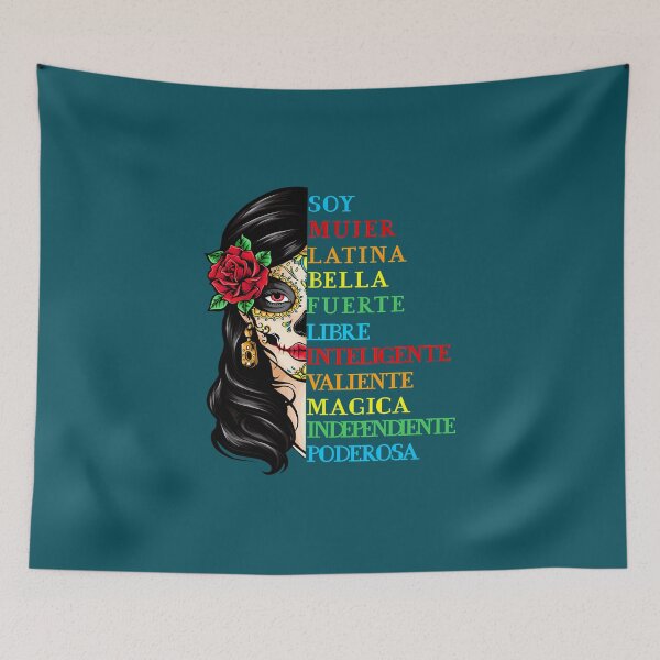 Item preview, Soy Mujer Latina Chingona Red Rose in Hair Inspirational designed and sold by OdenBernales.
