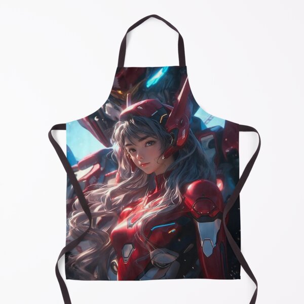 Item preview, Beautiful Girl in red armor and Robot designed and sold by RoughSwallow.