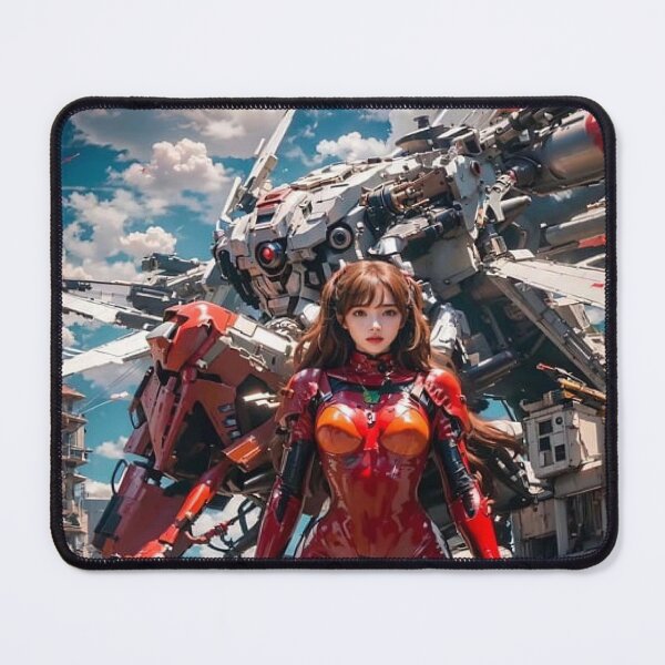 Item preview, Beautiful Girl in red armor and Robot designed and sold by RoughSwallow.