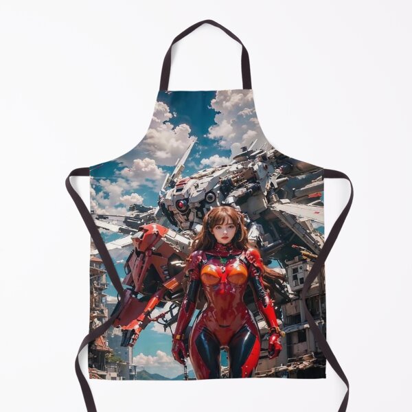 Item preview, Beautiful Girl in red armor and Robot designed and sold by RoughSwallow.
